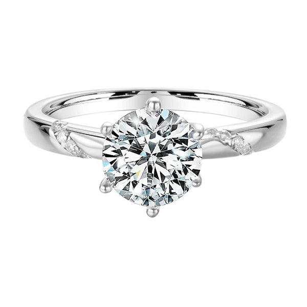 Radiant Night Moissanite Engagement Ring